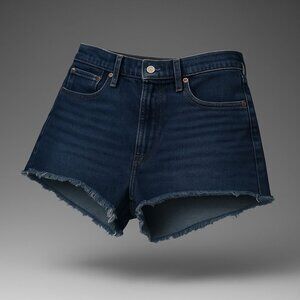 Levi's 501 Cutoff Jean Shorts Women Size W33 Dark Wash Raw Edge Western Country